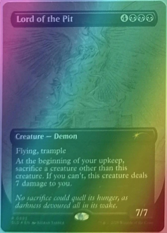 Lord of the Pit [0893] [Borderless] [Sketch] [Kieran Yanner] [Secret Lair Drop] [Foil]