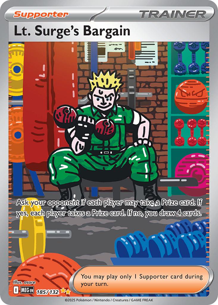 Lt. Surge's Bargain - 185/132 - Special Illustration Rare [me01-185] [Ultra]