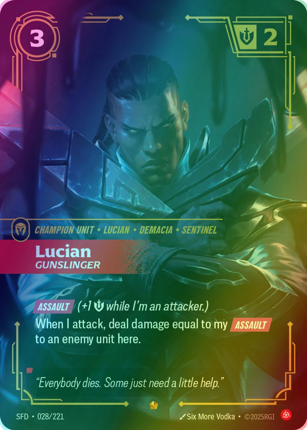 Lucian - Gunslinger - 028/221 [Spiritforged] [Foil]