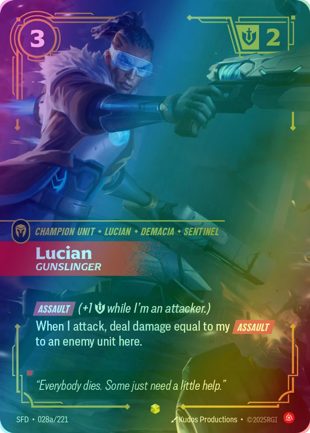 Lucian - Gunslinger (Alternate Art) - 028a/221 [Spiritforged] [Foil]