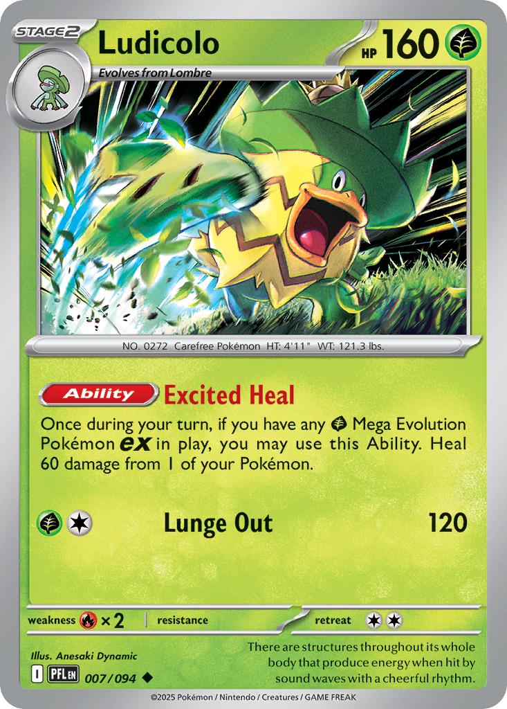 Ludicolo - 007/094 - Uncommon [me02-007] [Non-Holo]