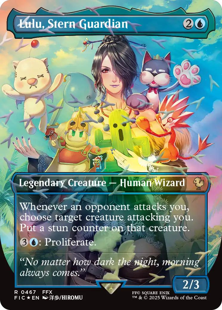 Lulu, Stern Guardian [467] [Borderless] [FINAL FANTASY: Commander] [Chocobo Track Foil]