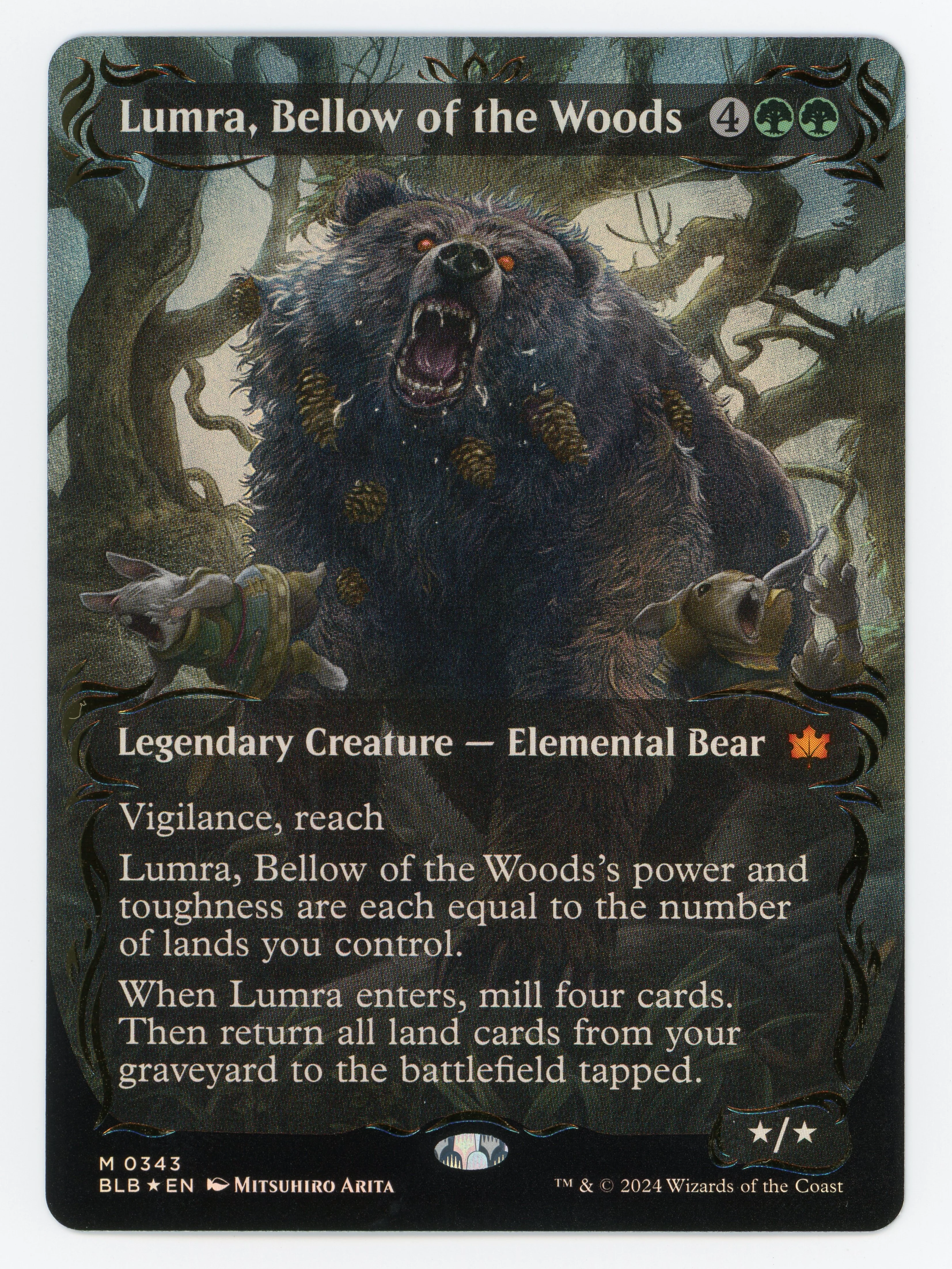 Lumra, Bellow of the Woods - Borderless - Anime - Raised Foil - Scan 15432