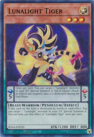 Lunalight Tiger - RA04-EN020 - Ultra Rare - 1st Edition