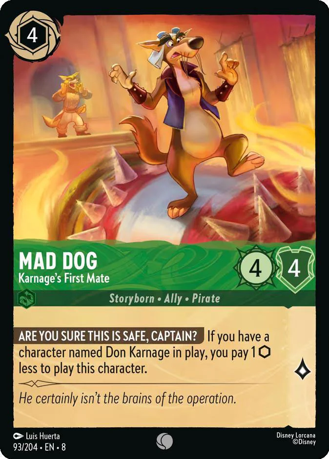 Mad Dog - Karnage's First Mate - 93/204 [Reign of Jafar] [Non-Foil]