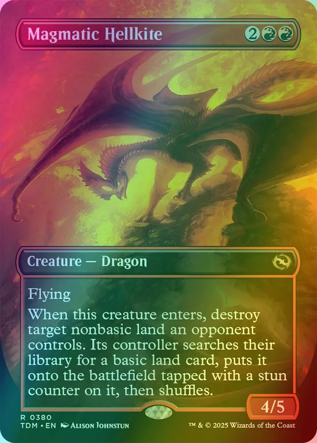 Magmatic Hellkite // Magmatic Hellkite [380] [Borderless] [Tarkir: Dragonstorm] [Foil]