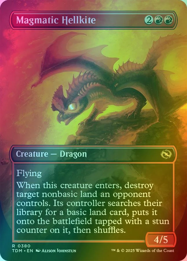 Magmatic Hellkite // Magmatic Hellkite [380] [Borderless] [Tarkir: Dragonstorm] [Foil] - Image 2