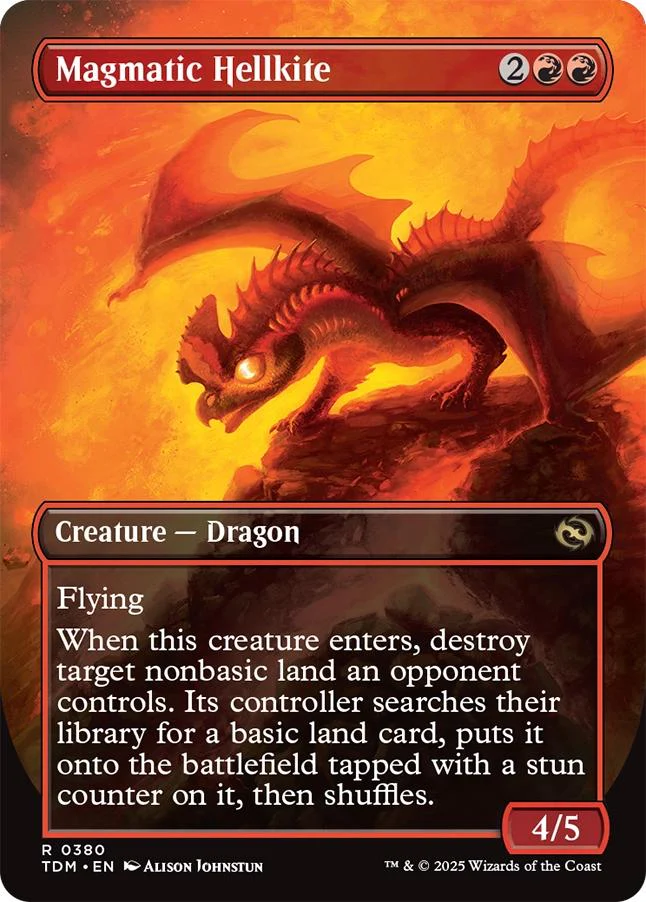 Magmatic Hellkite // Magmatic Hellkite [380] [Borderless] [Tarkir: Dragonstorm] [Non-Foil] - Image 2
