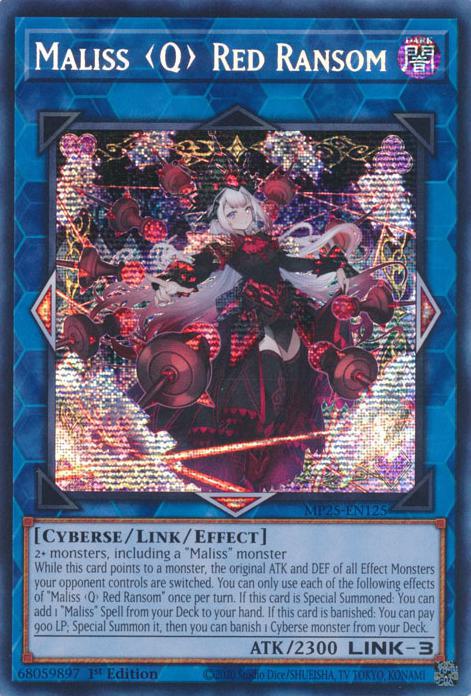 Maliss <Q> Red Ransom - MP25-EN125 - Prismatic Secret Rare - 1st Edition