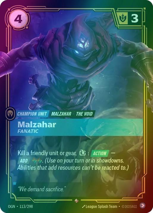 Malzahar - Fanatic - 113/298 [Origins] [Foil]