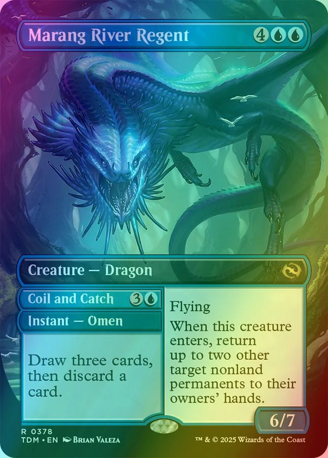 Marang River Regent // Coil and Catch // Marang River Regent // Coil and Catch [378] [Borderless] [Tarkir: Dragonstorm] [Foil]