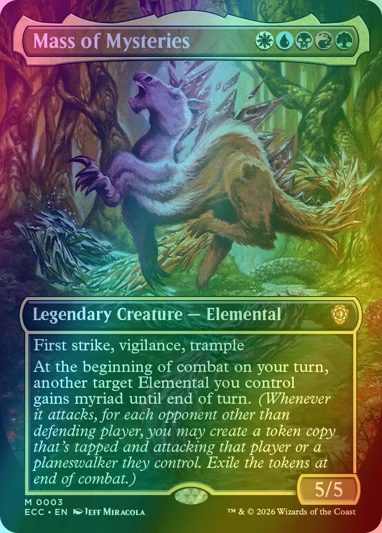 Mass of Mysteries [3] [Borderless] [Lorwyn Eclipsed: Commander] [Foil]