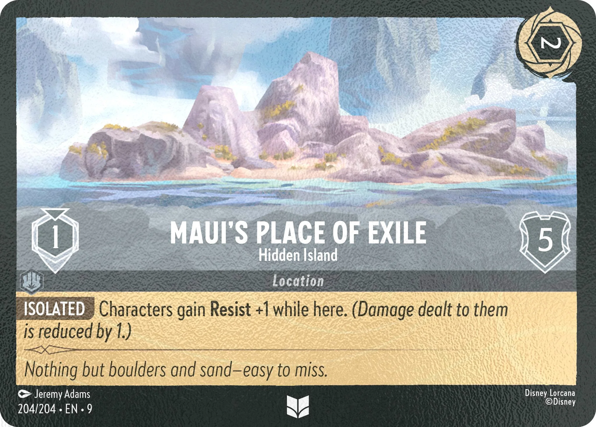 Maui's Place of Exile - Hidden Island - 204/204 [Fabled] [Cold Foil]