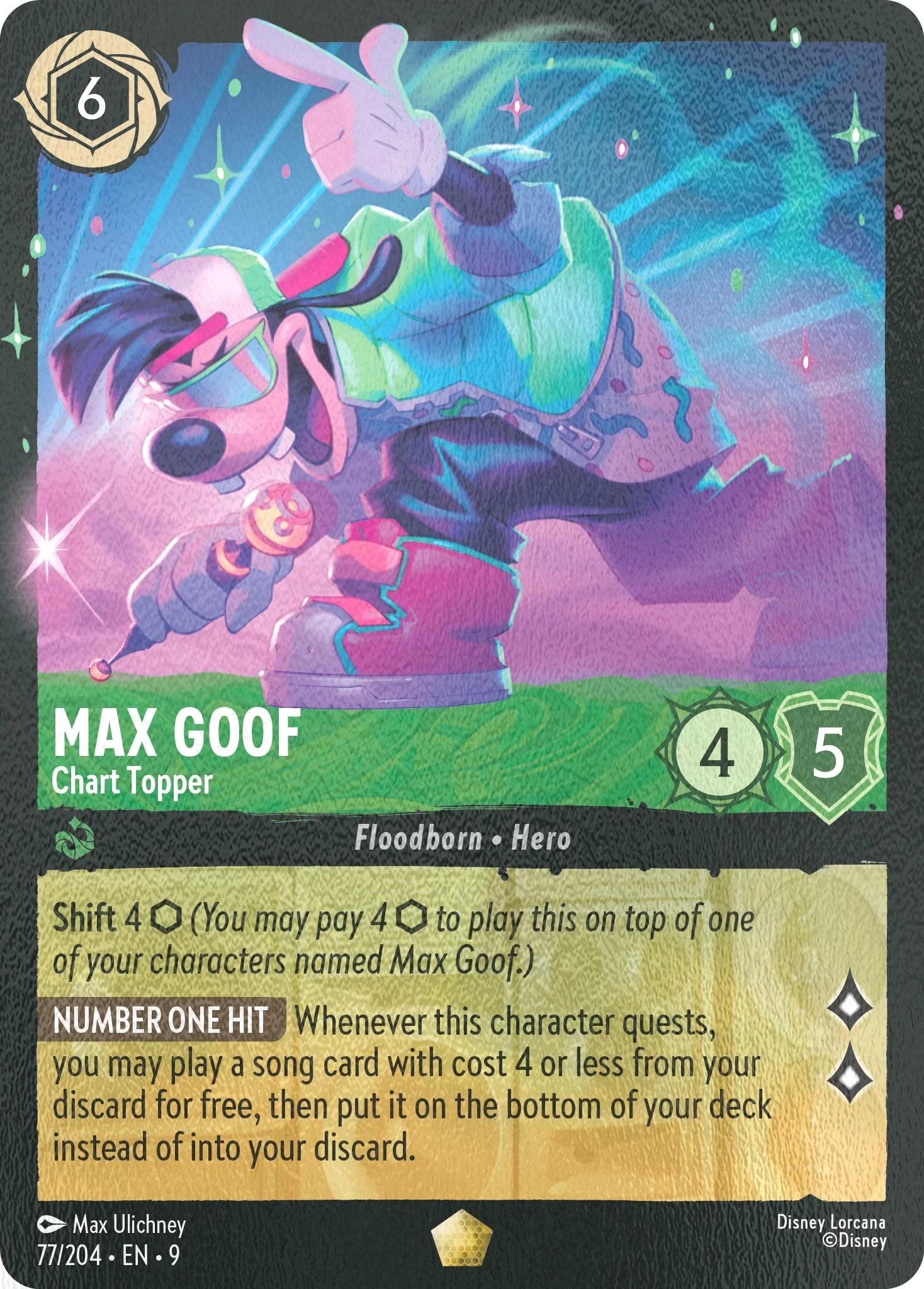 Max Goof - Chart Topper - 77/204 [Fabled] [Cold Foil]