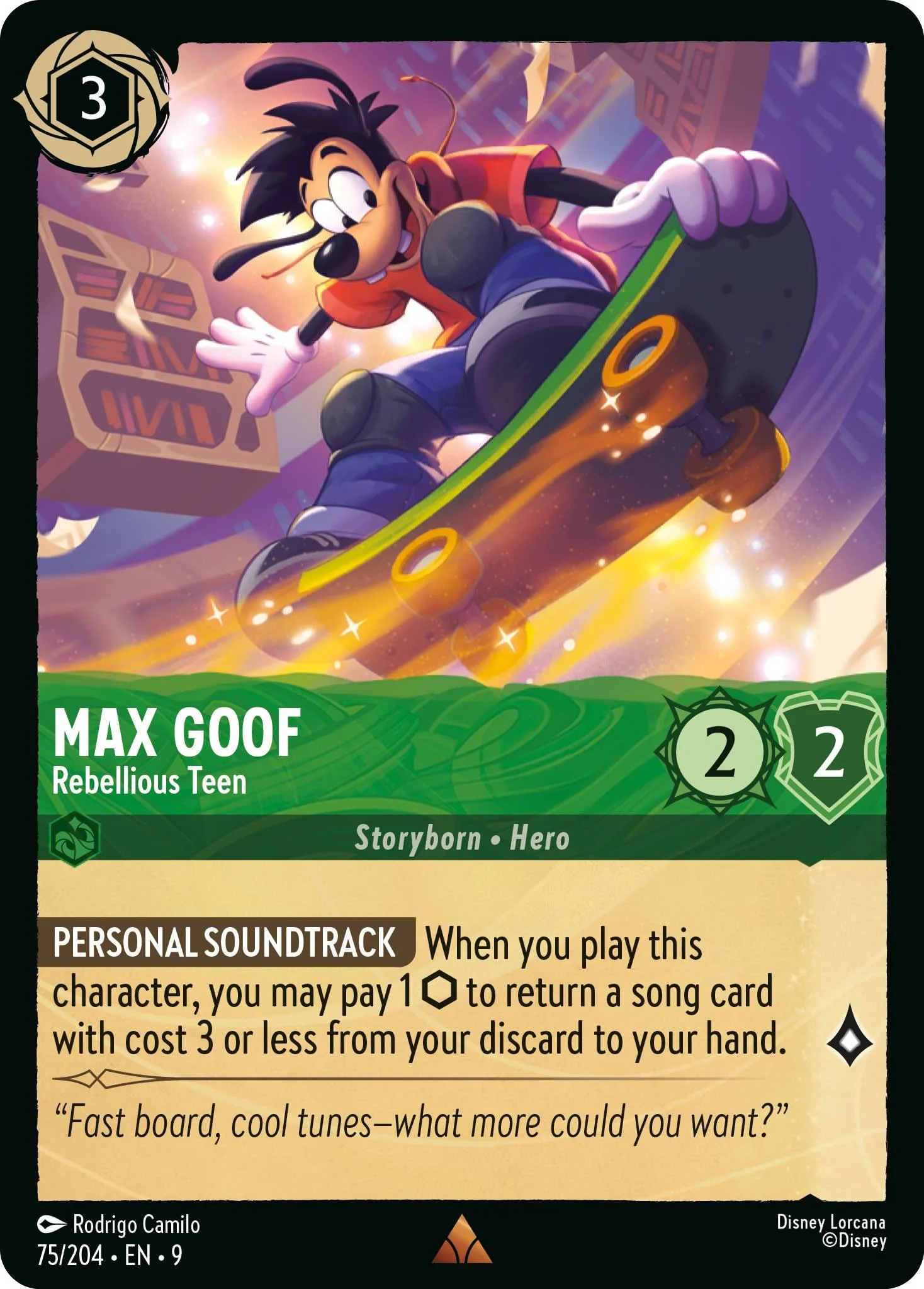 Max Goof - Rebellious Teen - 75/204 [Fabled] [Non-Foil]