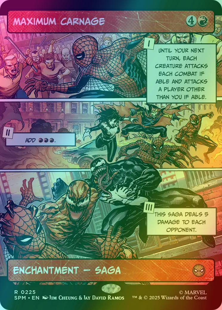 Maximum Carnage [225] [Borderless] [Panel] [Marvel's Spider-Man] [Foil]