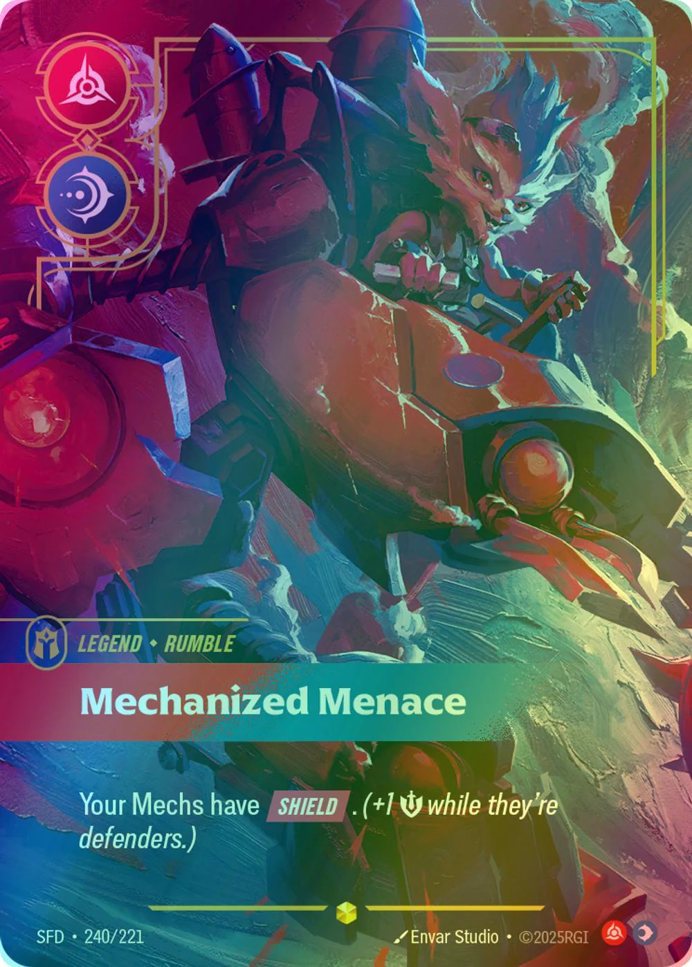 Mechanized Menace (Rumble) (Overnumbered) - 240/221 [Spiritforged] [Foil]