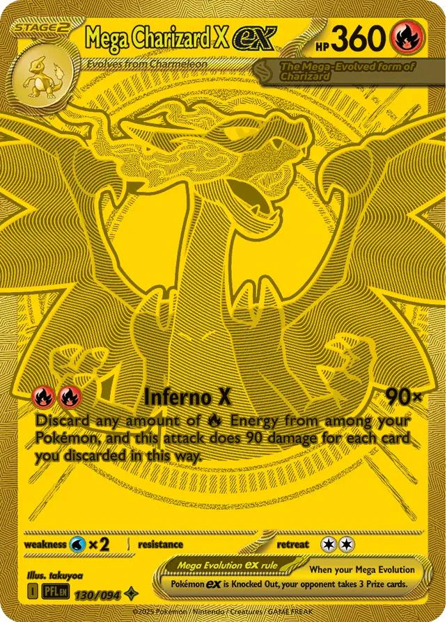 Mega Charizard X ex - 130/094 - Mega Hyper Rare [me02-130] [Secret]