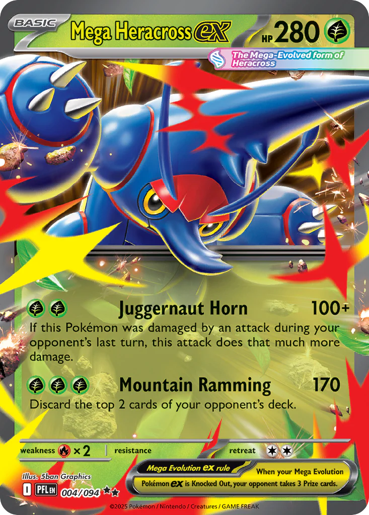 Mega Heracross ex - 004/094 - Double Rare [me02-004] [Ultra]