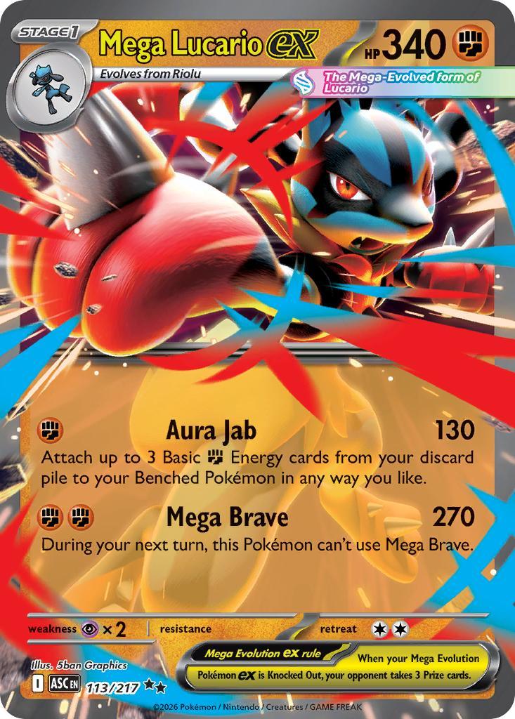 Mega Lucario ex - 113/217 - Double Rare [me025-113] [Ultra]