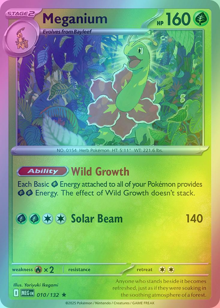 Meganium - 010/132 - Rare [me01-010] [Reverse Holo]
