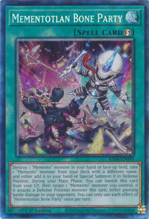 Mementotlan Bone Party - RA04-EN099 - Collector's Rare - 1st Edition