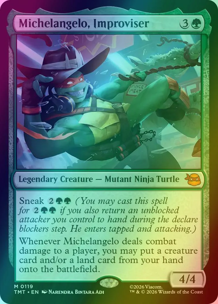 Michelangelo, Improviser [119] [Teenage Mutant Ninja Turtles] [Foil]