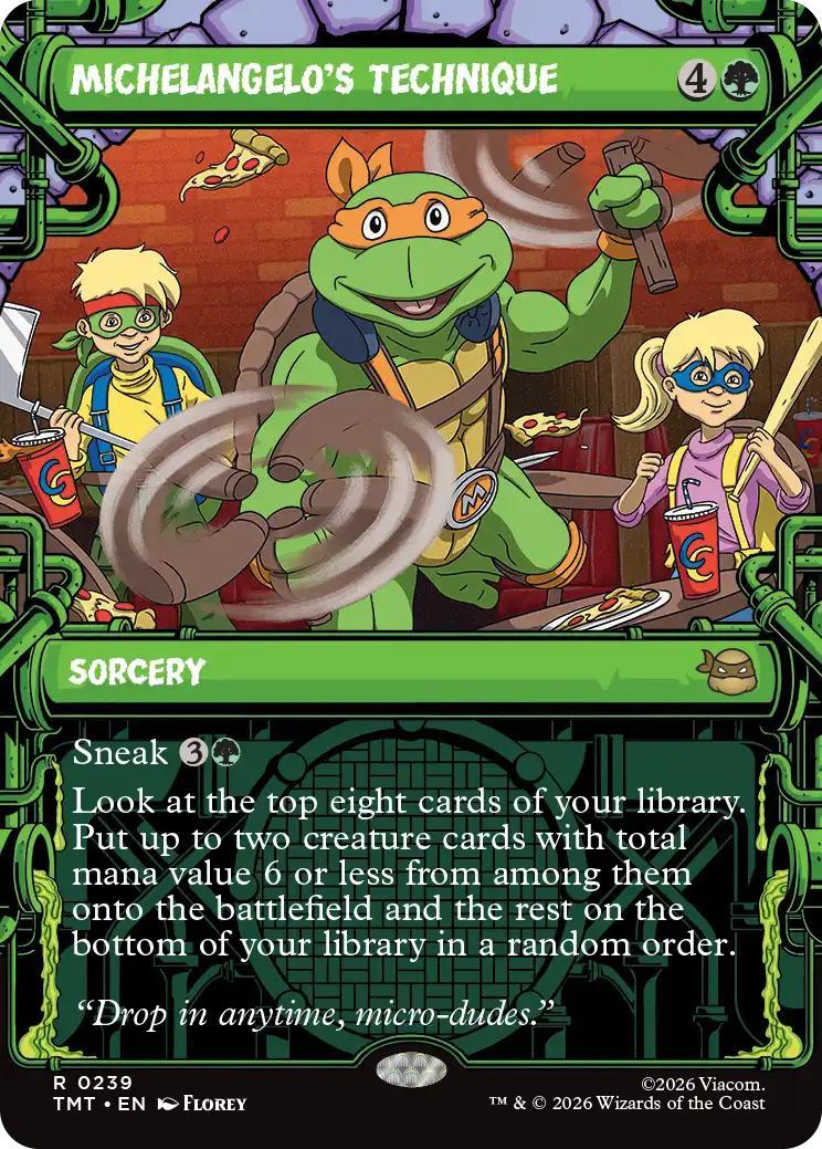 Michelangelo's Technique [239] [Sewer Frame] [Teenage Mutant Ninja Turtles] [Non-Foil]