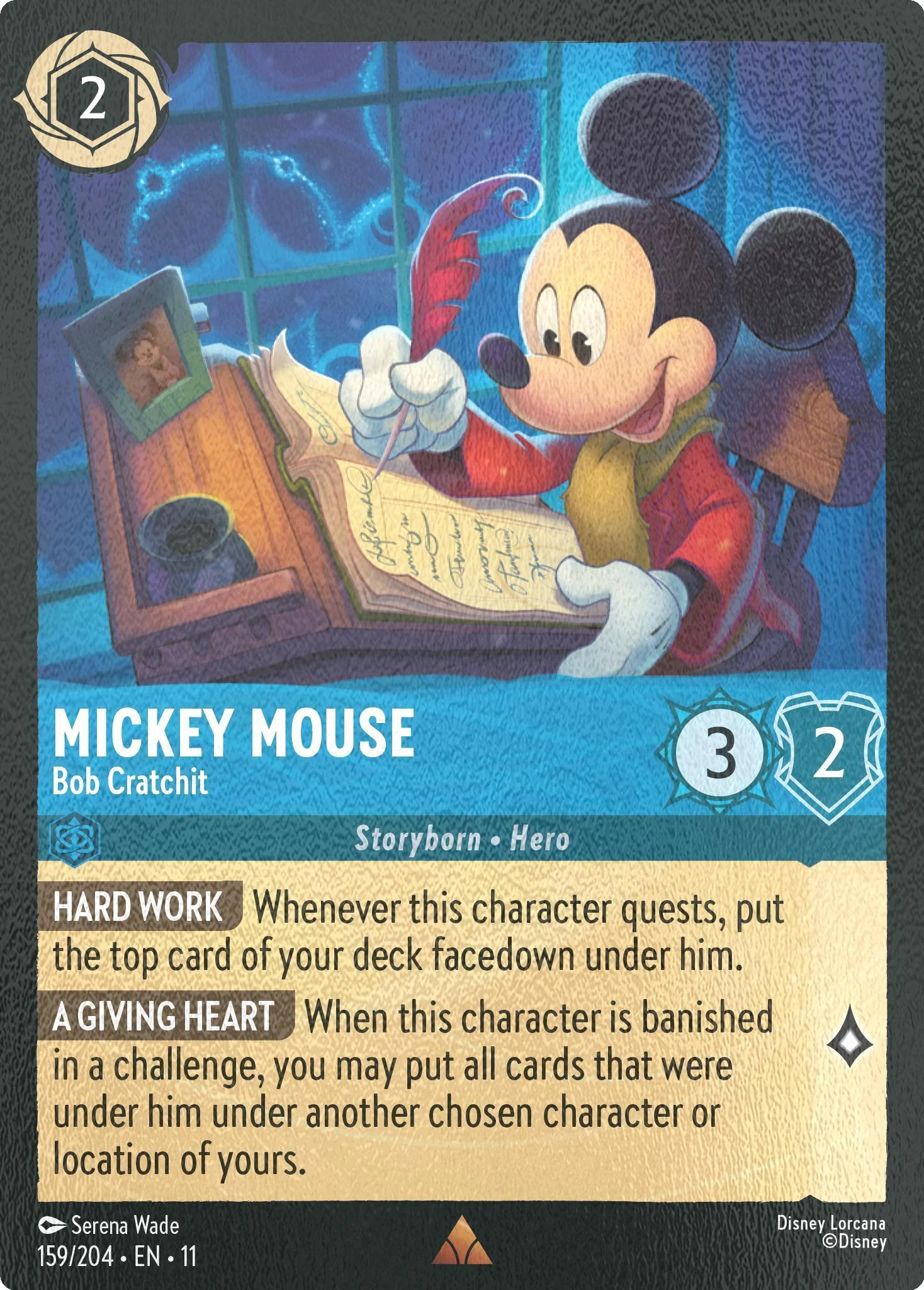 Mickey Mouse - Bob Cratchit - 159/204 [Winterspell] [Cold Foil]