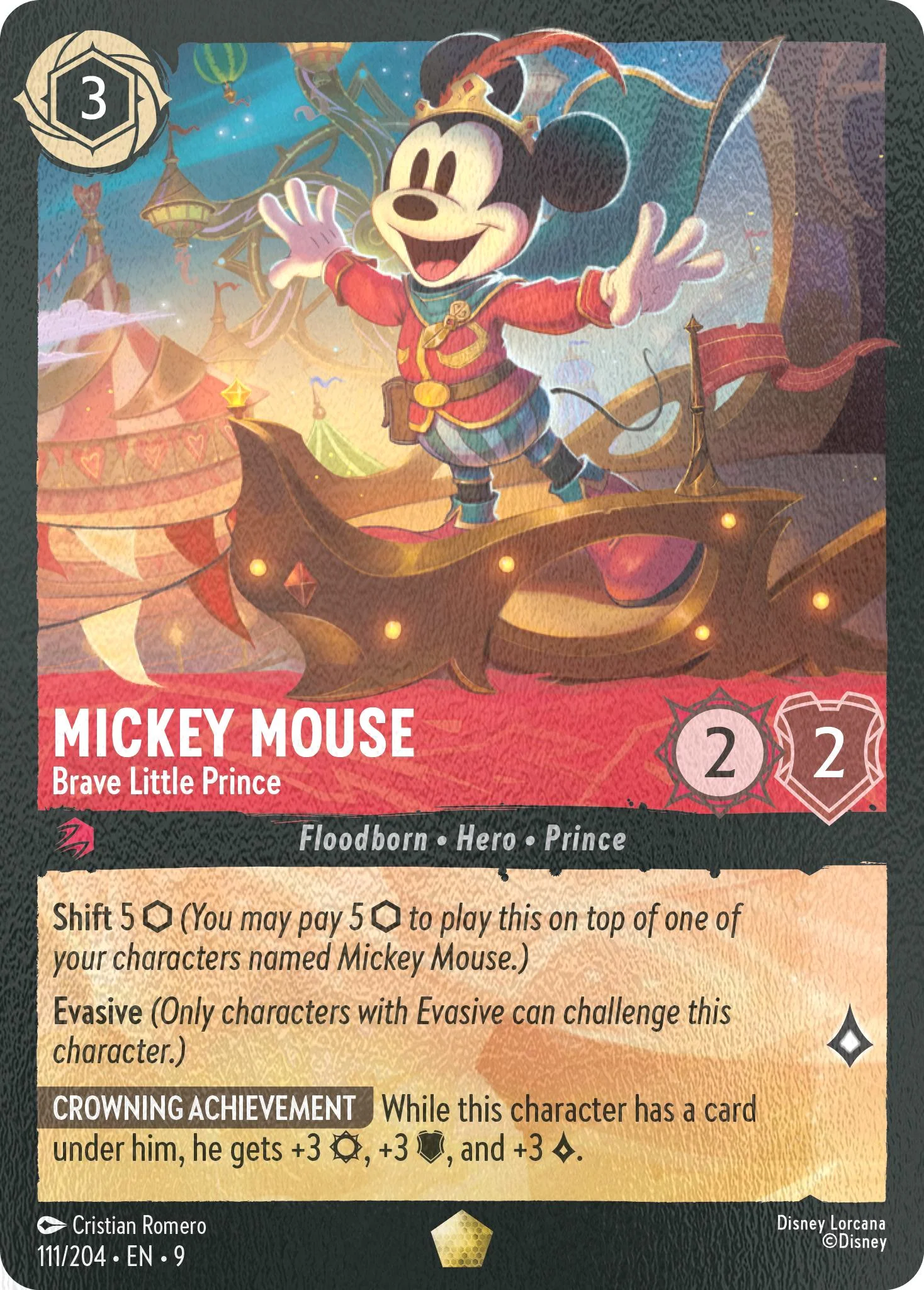 Mickey Mouse - Brave Little Prince - 111/204 [Fabled] [Cold Foil]