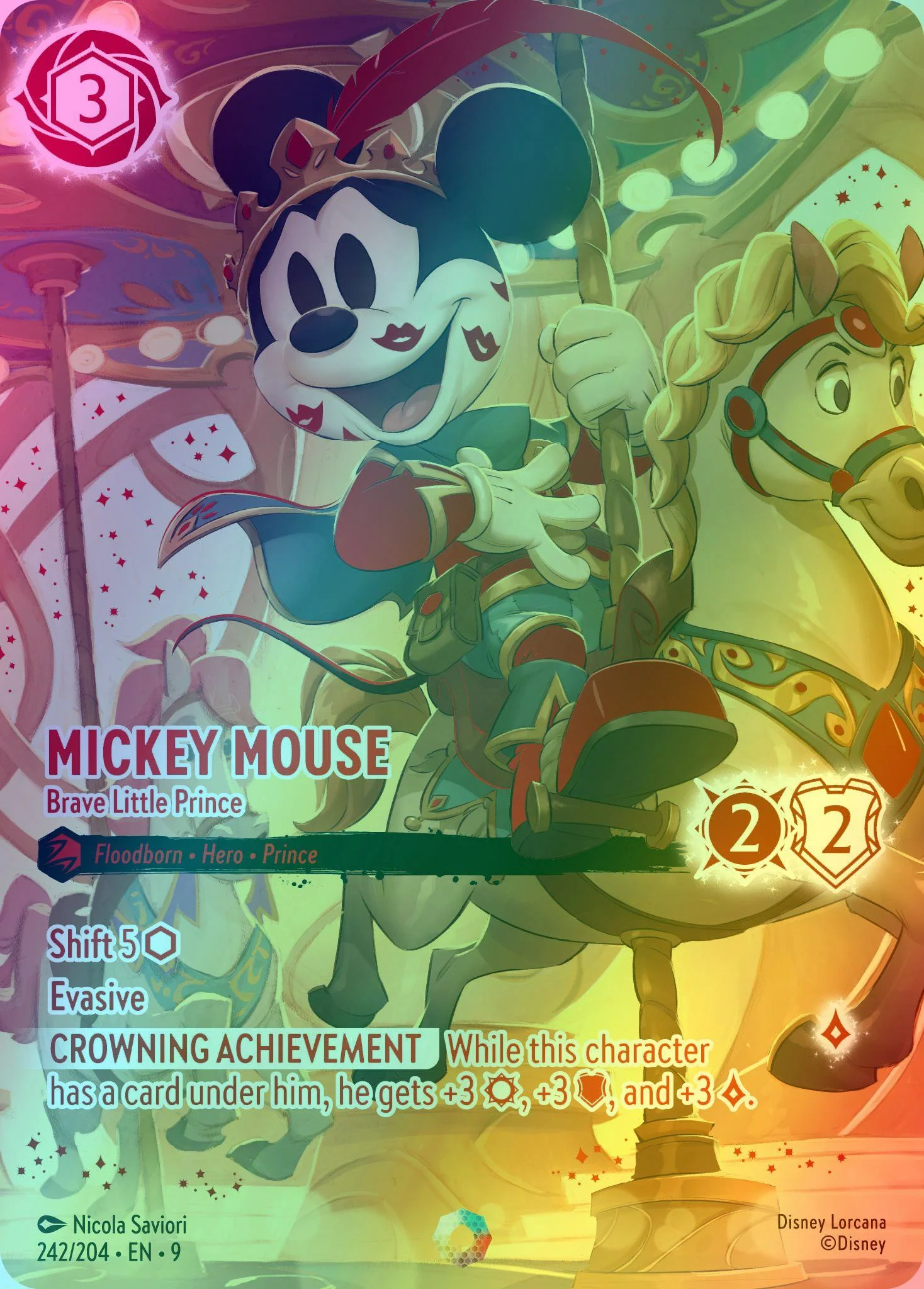 Mickey Mouse - Brave Little Prince (Iconic) - 242/204 [Fabled] [Holofoil]