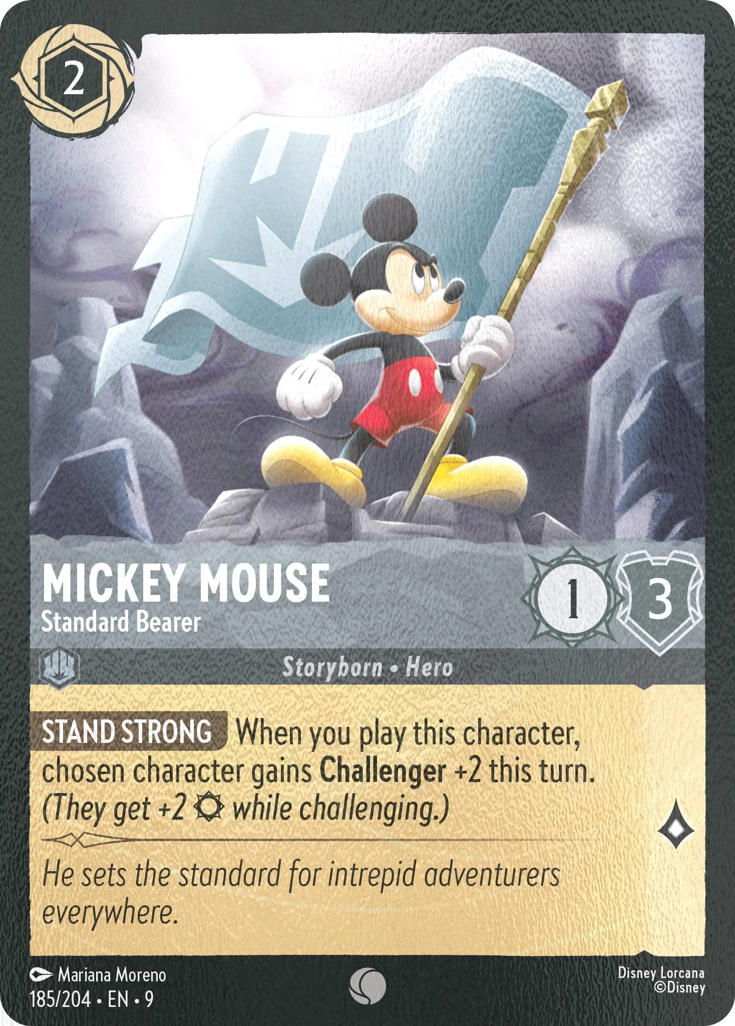 Mickey Mouse - Standard Bearer - 185/204 [Fabled] [Cold Foil]