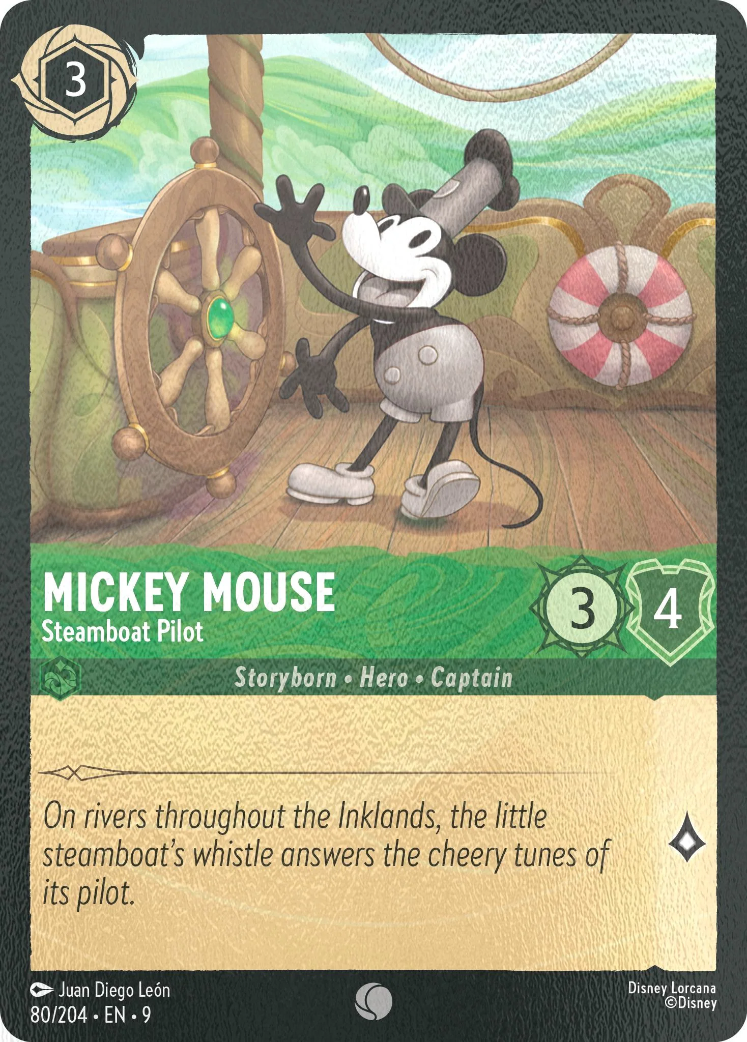 Mickey Mouse - Steamboat Pilot - 80/204 [Fabled] [Cold Foil]