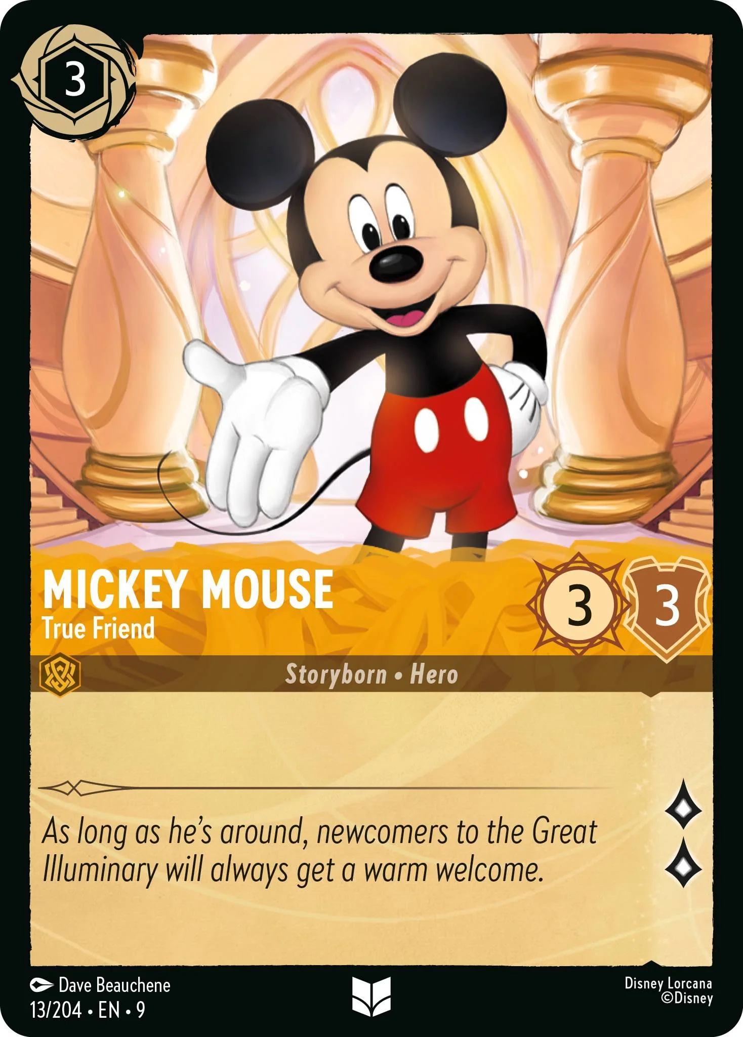 Mickey Mouse - True Friend - 13/204 [Fabled] [Non-Foil]