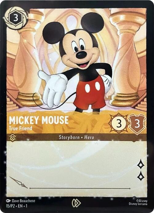 Mickey Mouse - True Friend - 15/P2 [Disney Lorcana Promo Cards] [Non-Foil]