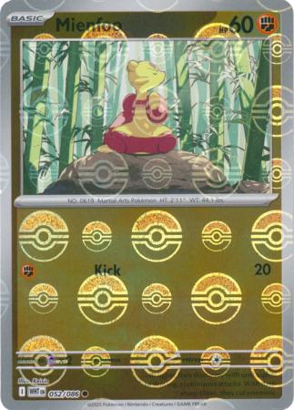 Mienfoo - Poké Ball Pattern - 052/086 - Common [sv105w-052] [Reverse Holo]