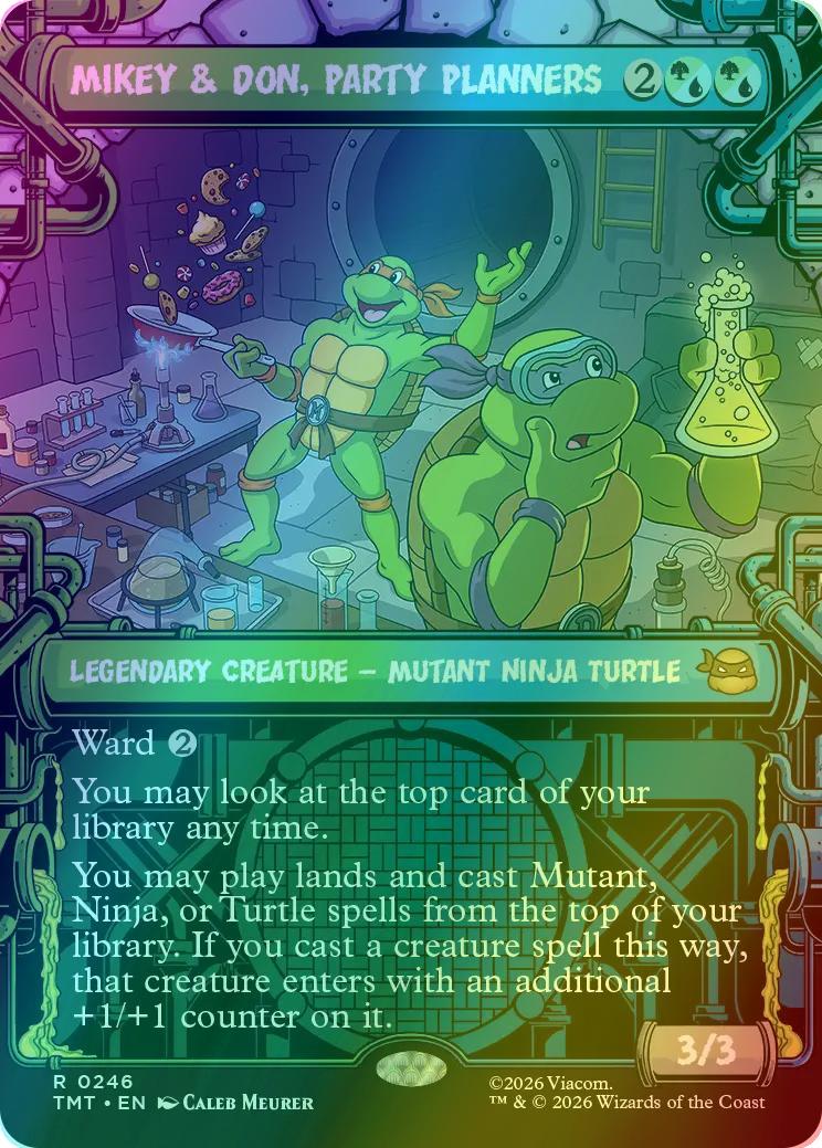Mikey & Don, Party Planners [246] [Sewer Frame] [Teenage Mutant Ninja Turtles] [Foil]