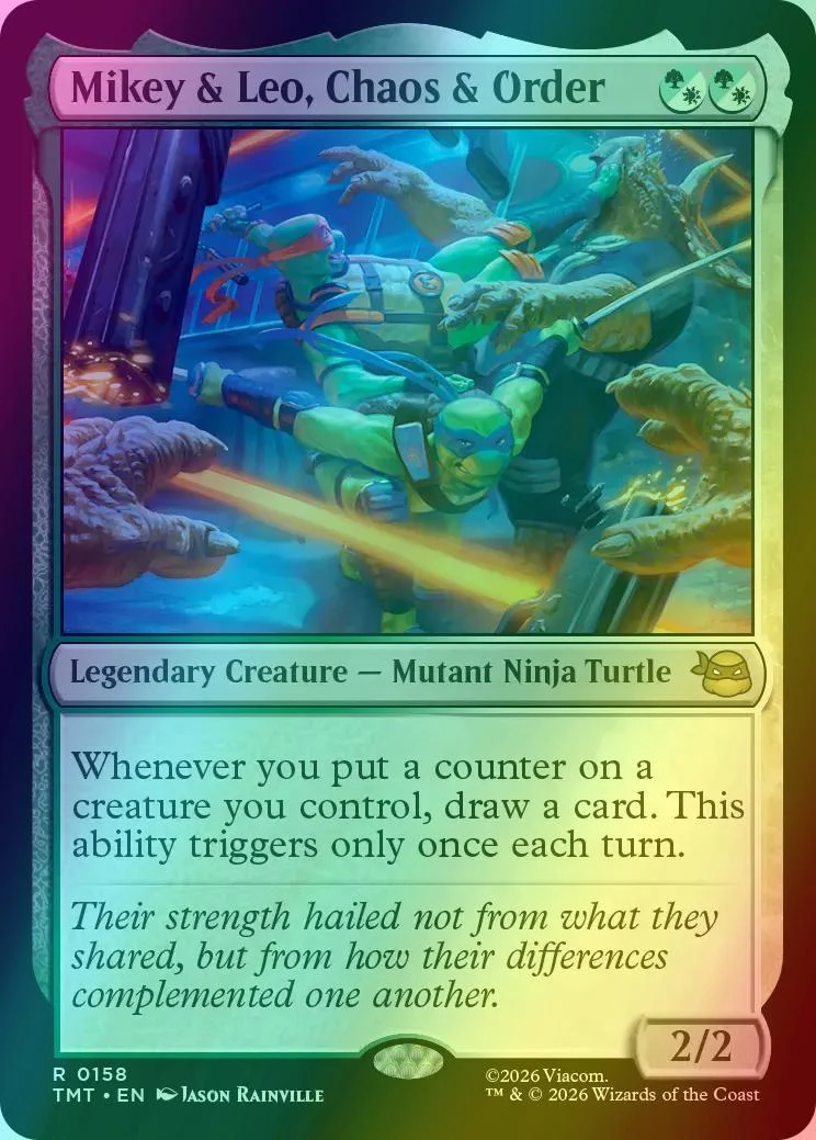 Mikey & Leo, Chaos & Order [158] [Teenage Mutant Ninja Turtles] [Foil]