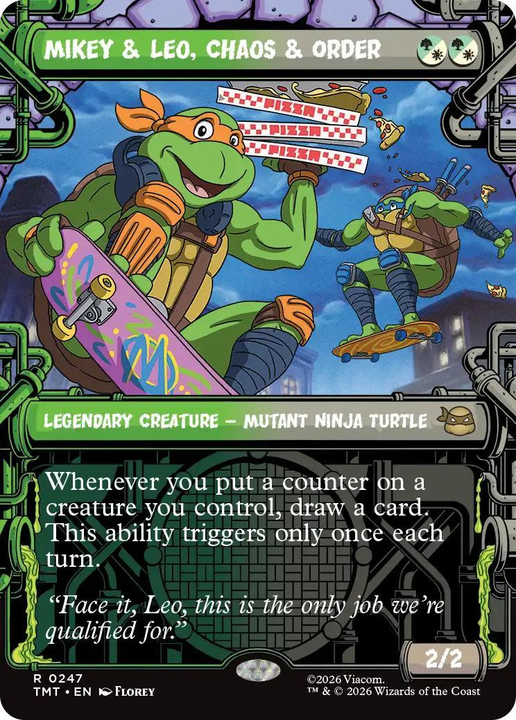 Mikey & Leo, Chaos & Order [247] [Sewer Frame] [Teenage Mutant Ninja Turtles] [Non-Foil]
