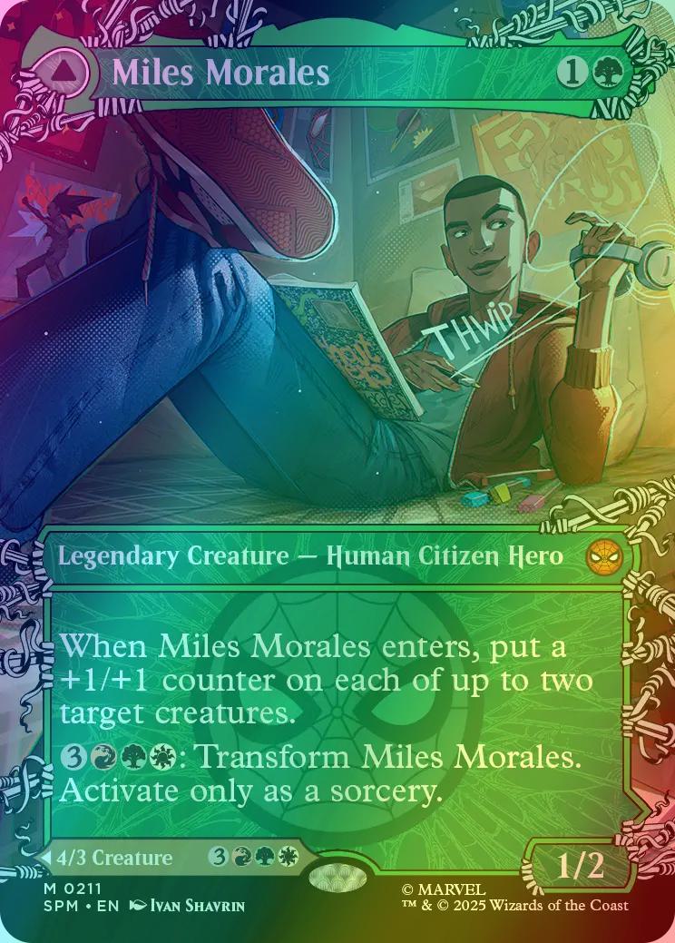 Miles Morales // Ultimate Spider-Man [211] [Borderless] [Web-Slinger] [Marvel's Spider-Man] [Foil]