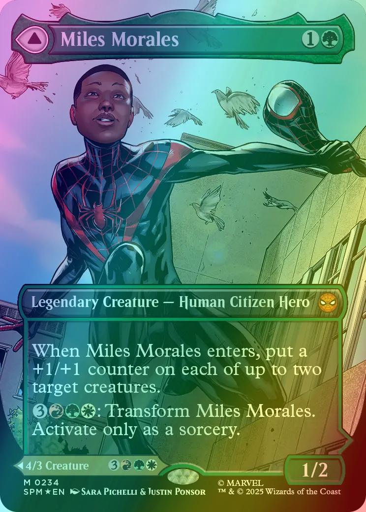 Miles Morales // Ultimate Spider-Man [234] [Borderless] [Classic Comic] [Marvel's Spider-Man] [Foil]