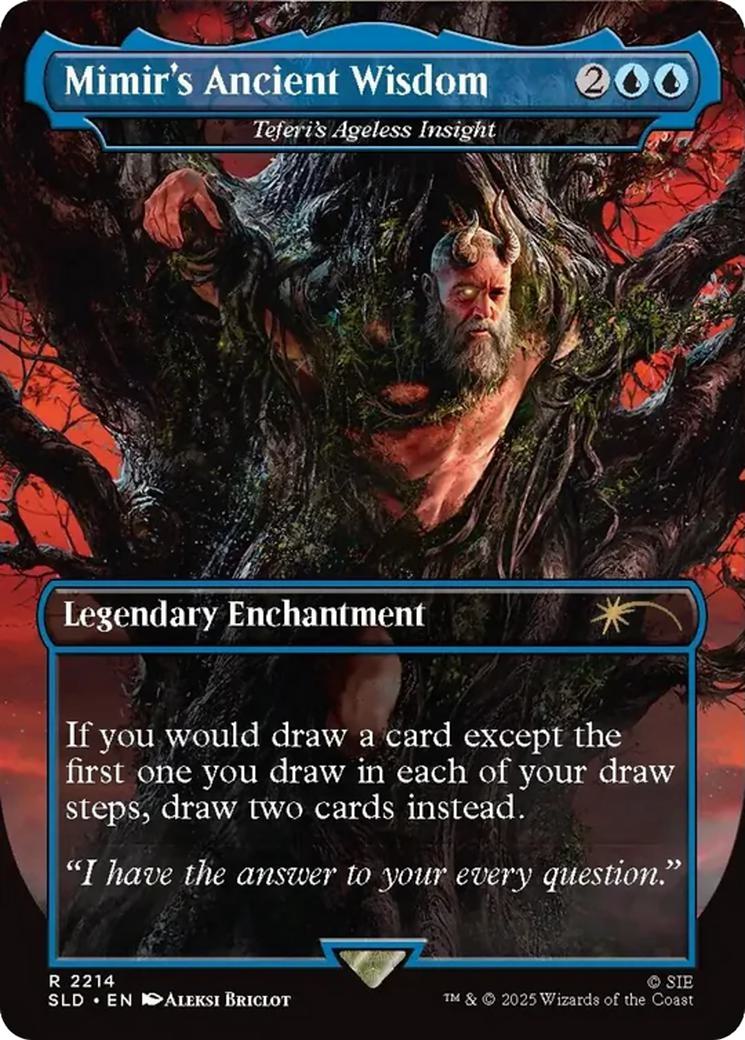 Mimir's Ancient Wisdom - Teferi's Ageless Insight // Mimir's Ancient Wisdom - Teferi's Ageless Insight [2214] [Borderless] [God of War: Norse] [Secret Lair Drop] [Non-Foil]