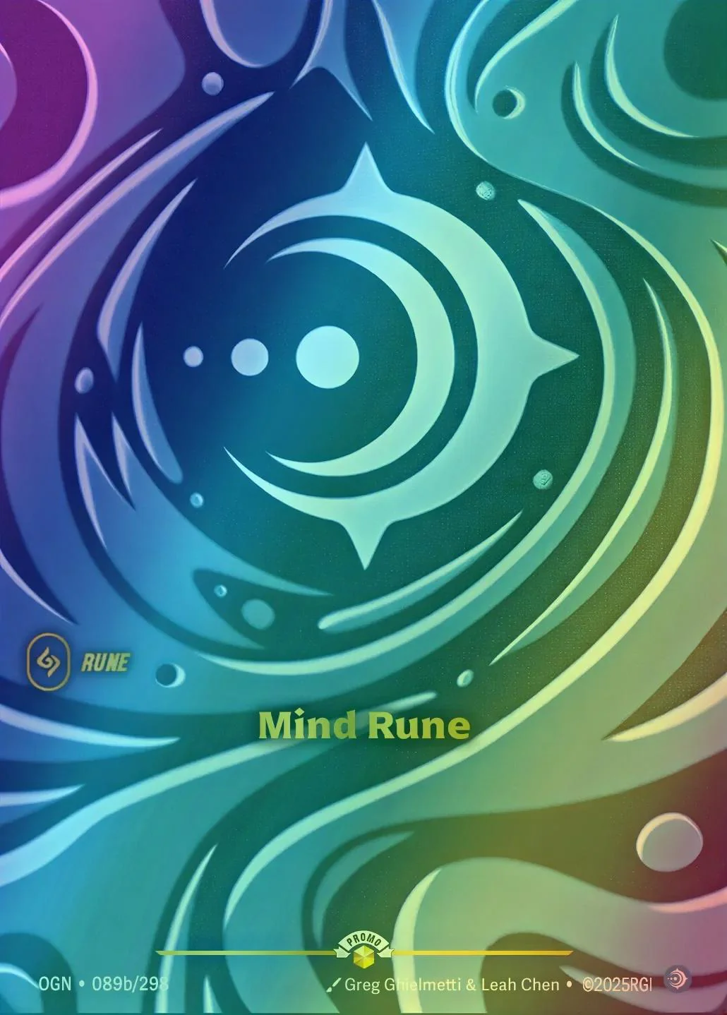 Mind Rune - 089b/298 [Riftbound Organized Play Promotional Cards] [Foil]