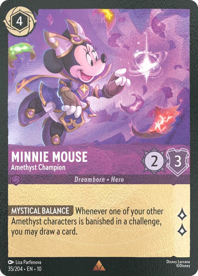 Minnie Mouse - Amethyst Champion - 35/204 [Whispers in the Well] [Cold Foil]
