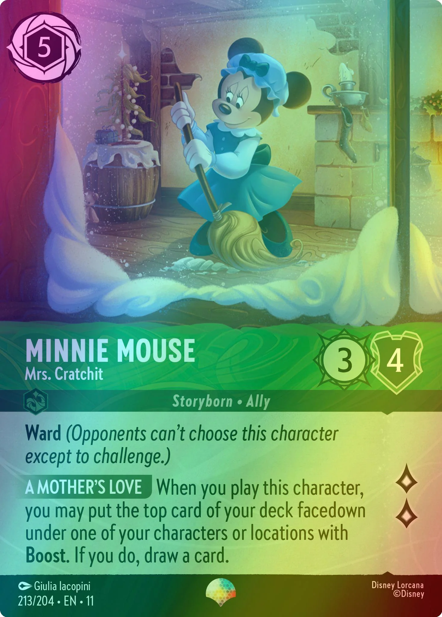 Minnie Mouse - Mrs. Cratchit (Epic) - 213/204 [Winterspell] [Holofoil]
