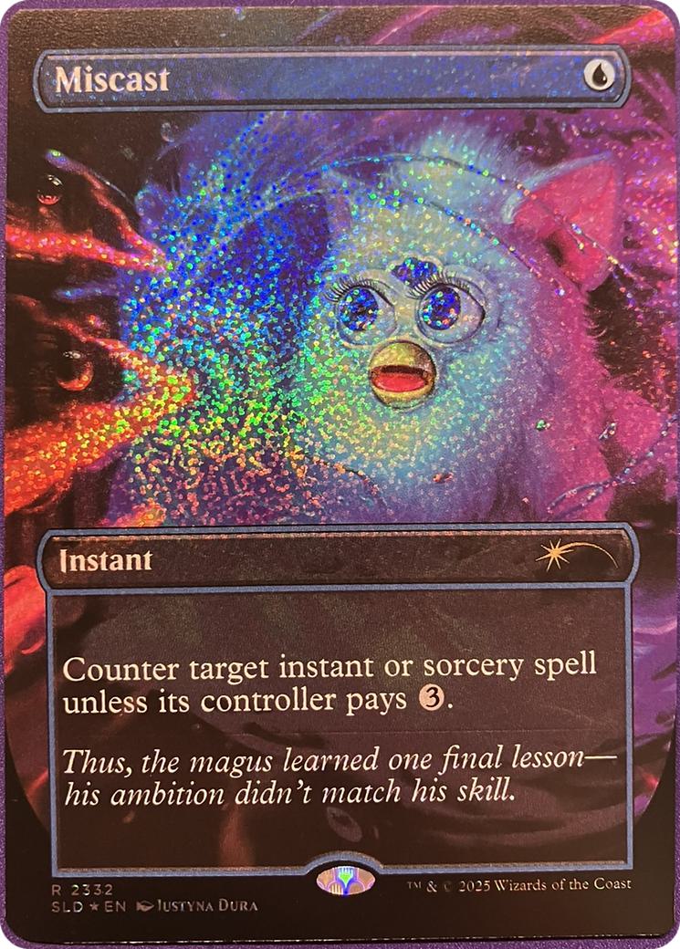 Miscast [2332] [Borderless] [Furby: The Gathering] [Secret Lair Drop] [Confetti Foil]