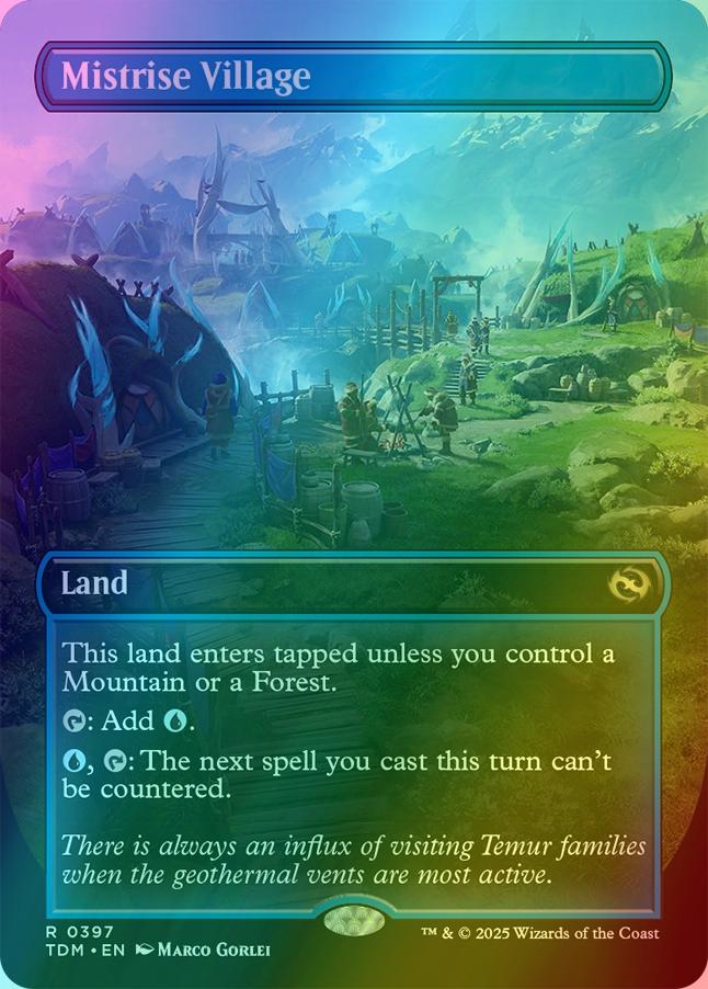 Mistrise Village [397] [Borderless] [Tarkir: Dragonstorm] [Foil]