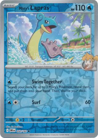Misty's Lapras - 050/182 - Common [sv10-050] [Reverse Holo]