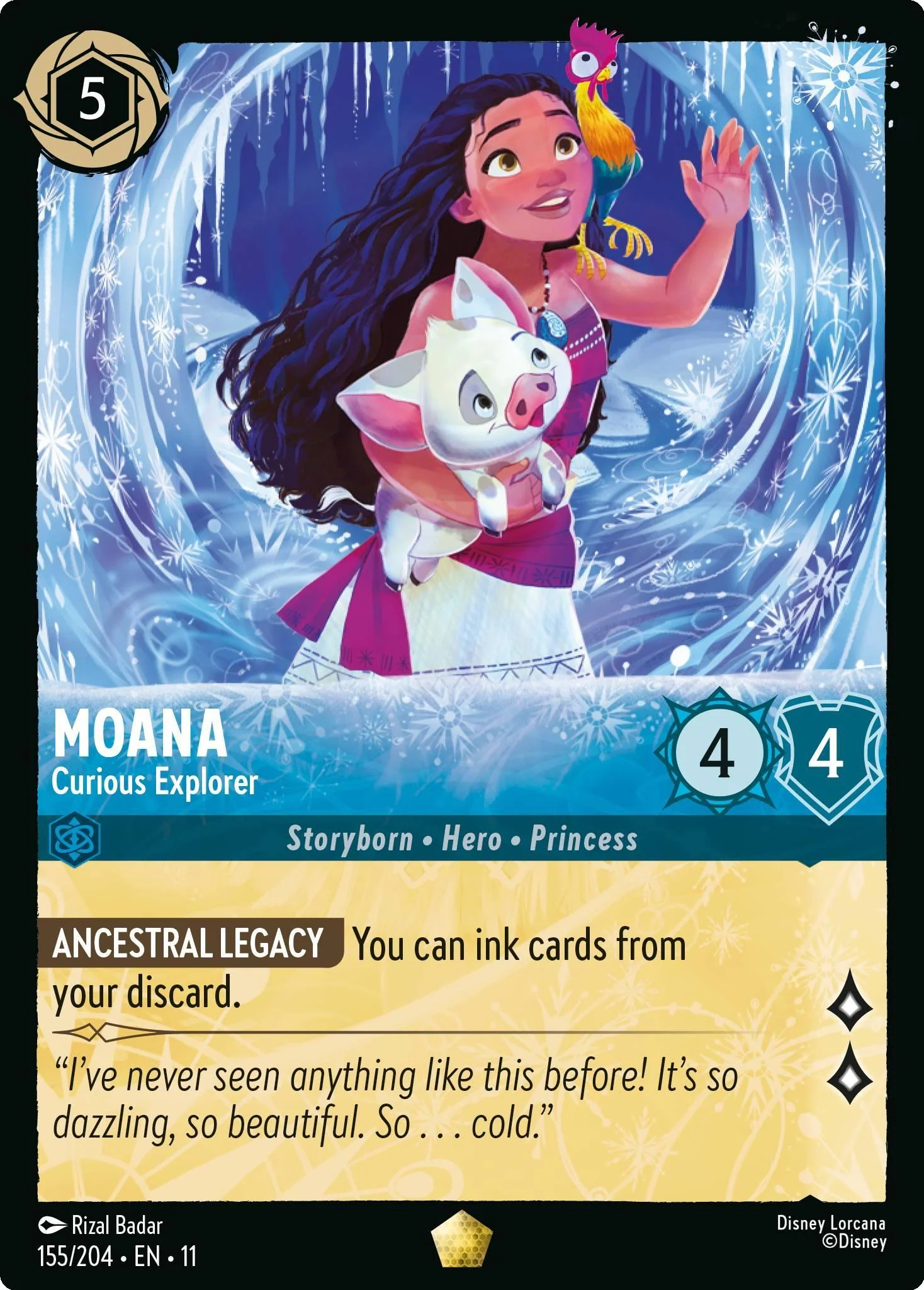 Moana - Curious Explorer - 155/204 [Winterspell] [Non-Foil]