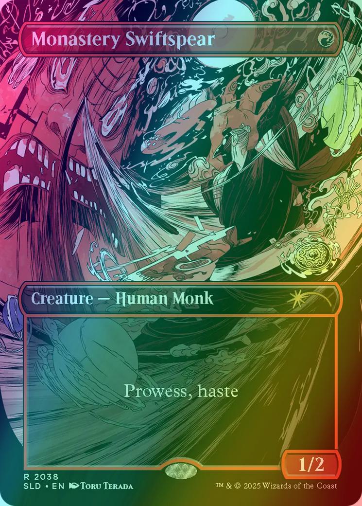 Monastery Swiftspear [2038] [Borderless] [VROOM] [Secret Lair Drop] [Foil]